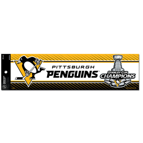 Pittsburgh Penguins 2016 Stanley Cup Champions Bumper Sticker