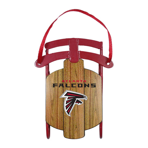 Atlanta Falcons Metal Sled Ornament