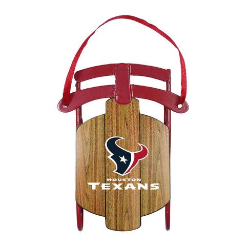 Houston Texans Metal Sled Ornament
