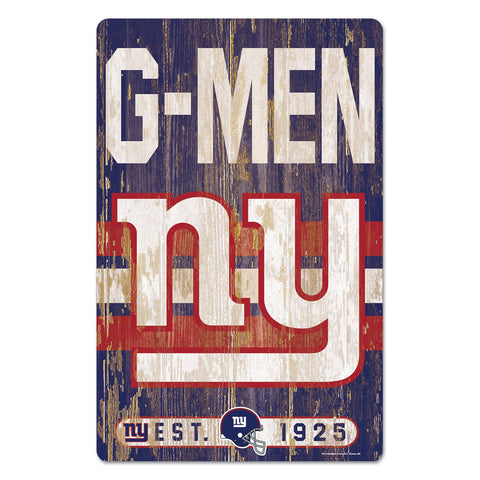 New York Giants 11" x 17" Slogan Wood Sign