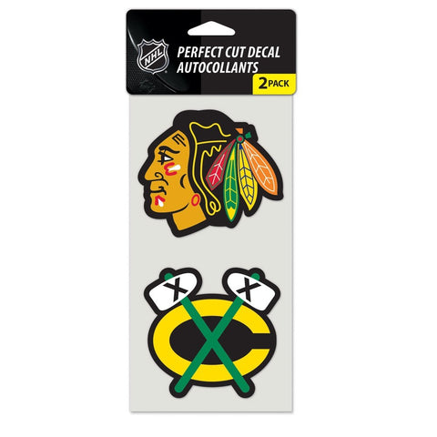 Chicago Blackhawks 2 Pk Color Decal Set