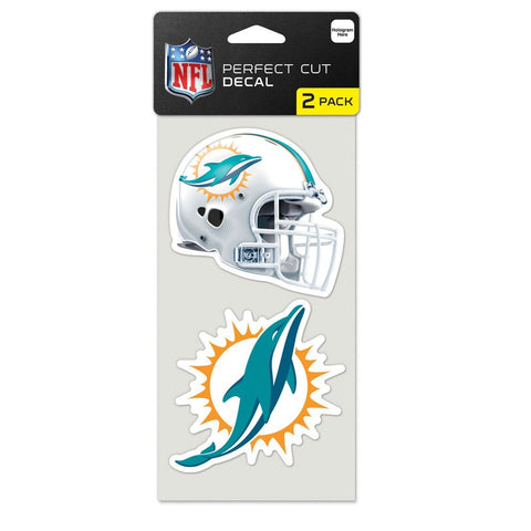 Miami Dolphins 2 Pk Color Decal Set