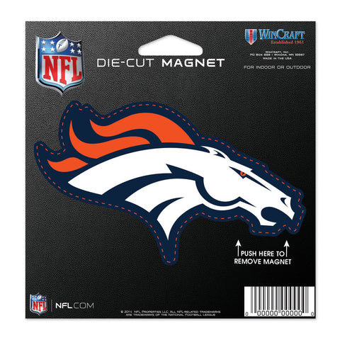 Denver Broncos 4.5" DieCut Logo Magnet