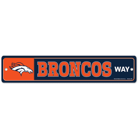 Denver Broncos 4" x 19" Street Sign