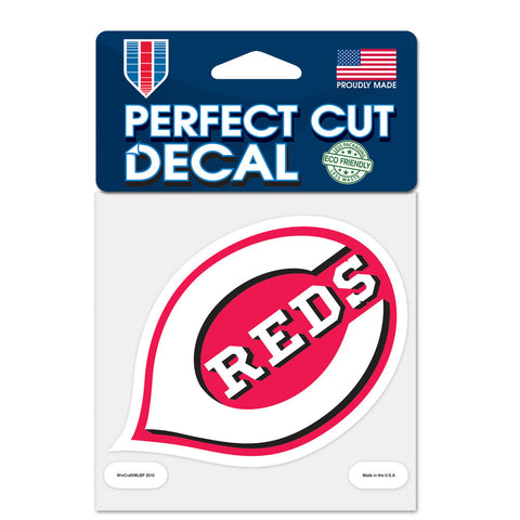 Cincinnati Reds 4" x 4" DieCut Decal Logo