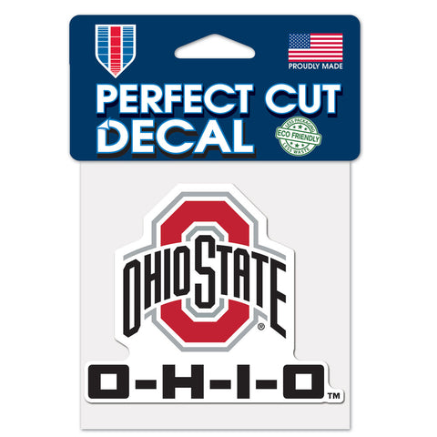 Ohio State Buckeyes 4" x 4" Slogan Logo DieCut Decal