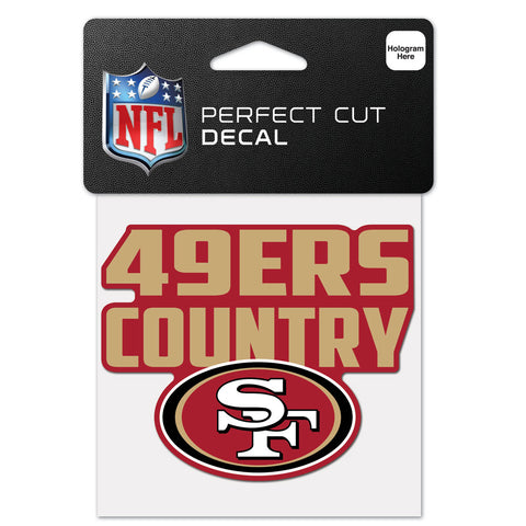 San Francisco 49ers 4" x 4" Slogan Logo DieCut Decal
