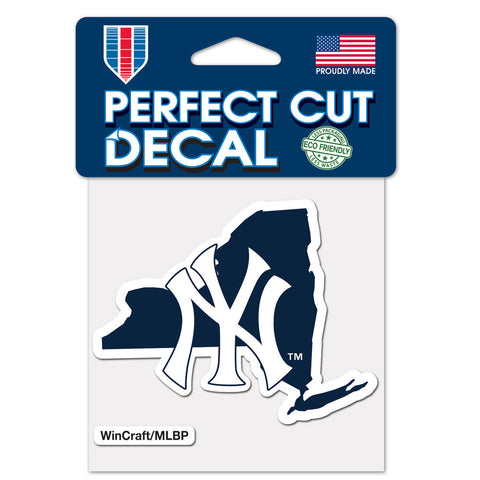 New York Yankees 4" x 4" State Logo DieCut Decal