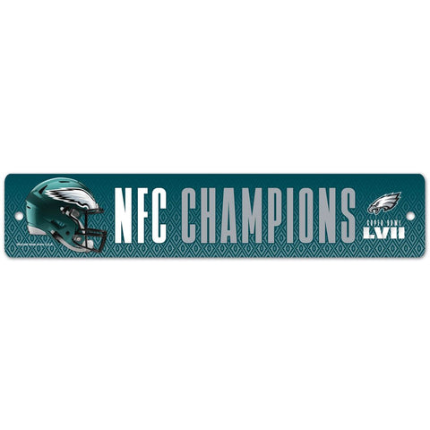 Philadelphia Eagles 2022 NFC Champs Street Sign 3.75" x 19"