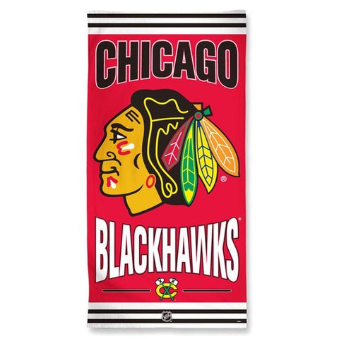 Chicago Blackhawks Center Logo Beach Towel