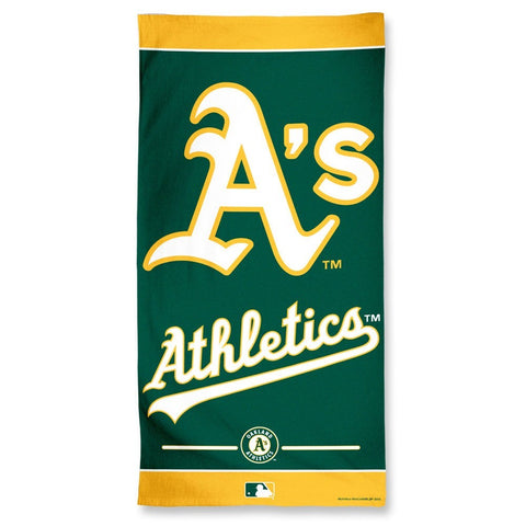 Oakland Athletics Center Logo Beach Towel