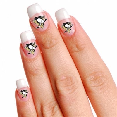 Pittsburgh Penguins Finger Nail Tattoo
