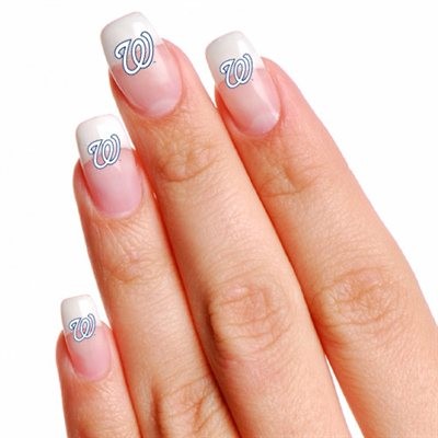 Washington Nationals Finger Nail Tattoo