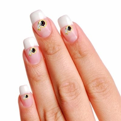 Washington Redskins Finger Nail Tattoo