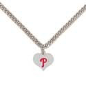 Philadelphia Phillies 'P' Heart Charm Necklace