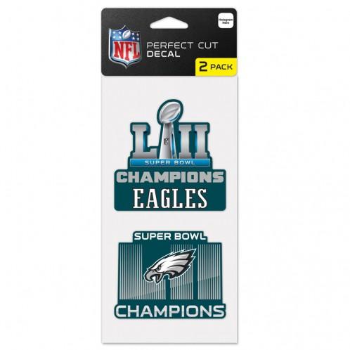 Philadelphia Eagles Super Bowl LII Champions 2pk Decal Set – Fan Treasures
