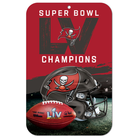 Tampa Bay Buccaneers Super Bowl LV Champions 11" x 17" Plastic Sign