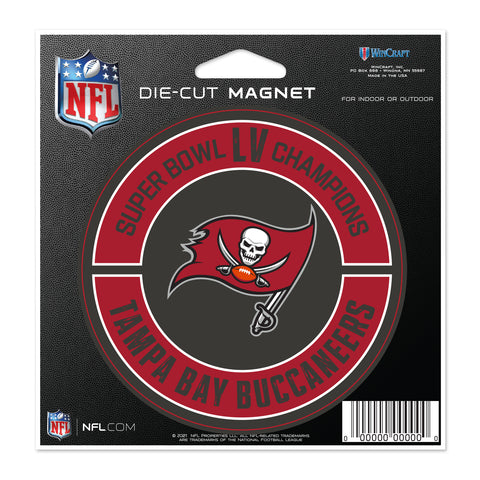 Tampa Bay Buccaneers Super Bowl LV Champions 4.5" x 6" Die-Cut Magnet