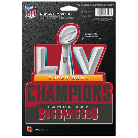 Tampa Bay Buccaneers Super Bowl LV Champions 6" x 9" Magnet - Logo