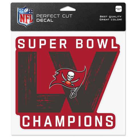Tampa Bay Buccaneers Super Bowl LV Champions 8" x 8" Perfect Cut Decal