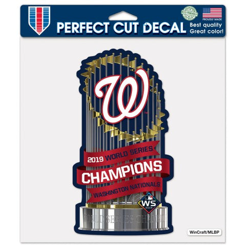 Washington Nationals 2019 World Series Champion 8" x 8" Color Decal