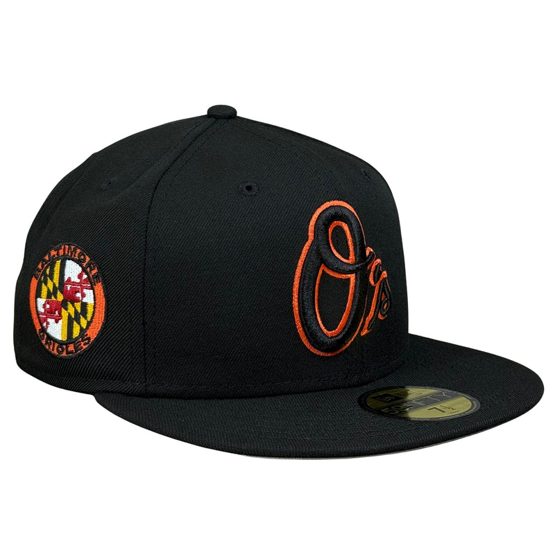 【人気盤】マーベラス / マーベレッツ 国内初回帯付オリジナル見本盤！白ラベル！ 59FIFTY Baltimore Orioles Black/Gray Maryland Crest Patch – Fan