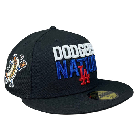 59FIFTY Los Angeles Dodgers Black/Gray Hotdog Mascot Patch