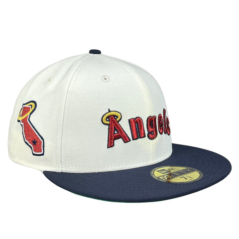 59FIFTY California Angels Chrome/Navy/Green State Patch