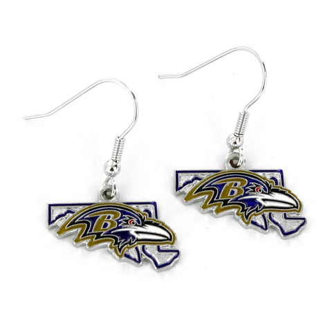 Baltimore Ravens State Design Earrings