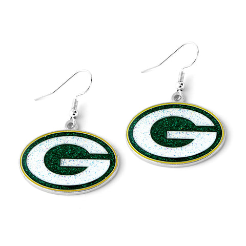 Green Bay Packers Glitter Dazzle Earrings