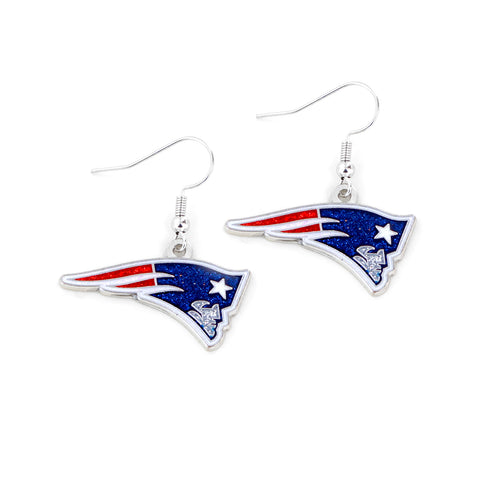 New England Patriots Glitter Dazzle Earrings