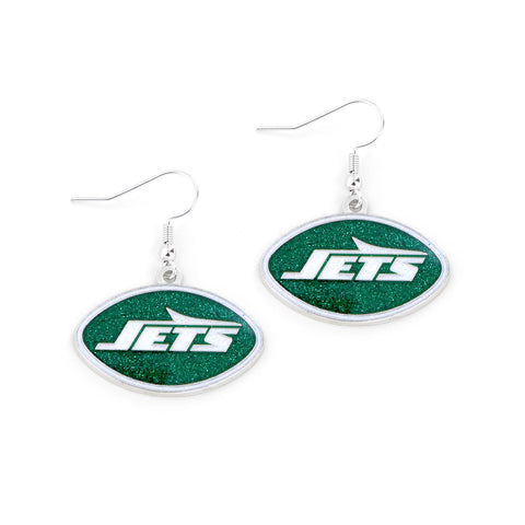 New York Jets Glitter Dazzle Earrings