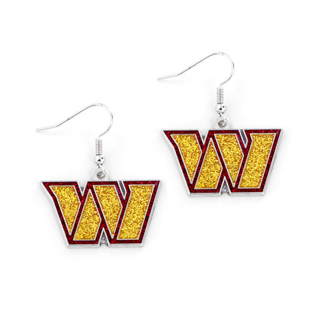 Washington Commanders Glitter Dazzle Earrings