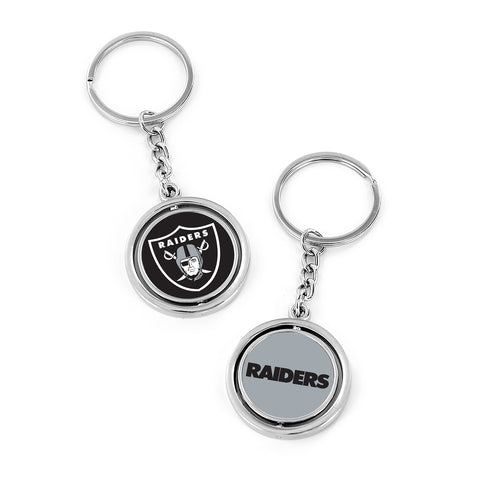 Las Vegas Raiders Spinning Logo and Wordmark Keychain