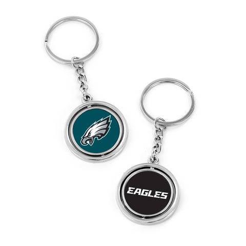 Philadelphia Eagles Spinning Logo and Wordmark Keychain