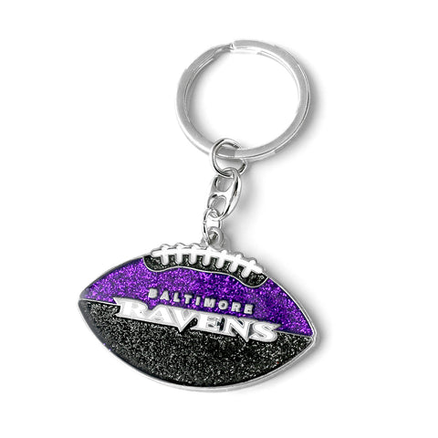 Baltimore Ravens Glitter Football Keychain