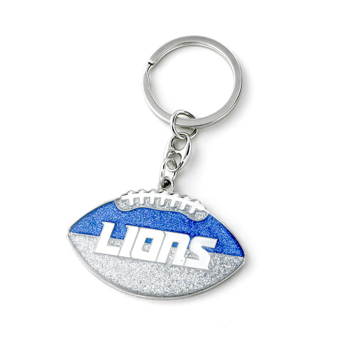 Detroit Lions Glitter Football Keychain