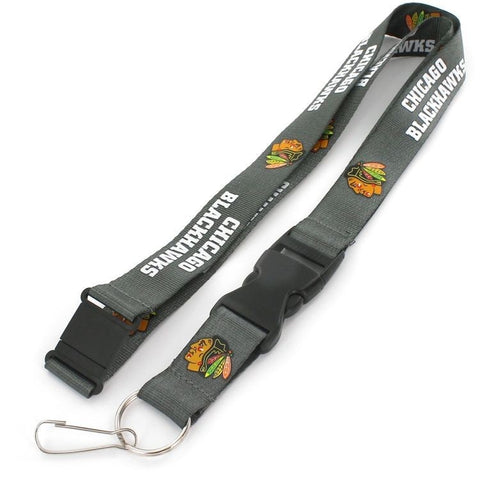 Chicago Blackhawks Lanyard - Charcoal