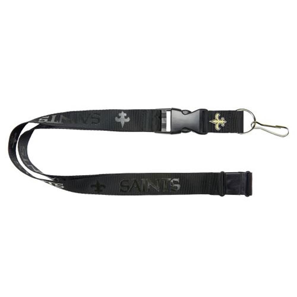 New Orleans Saints Lanyard - Black on Black
