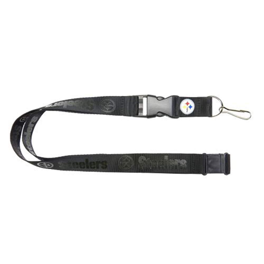 Pittsburgh Steelers Lanyard - Black on Black