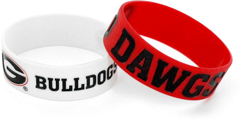 Georgia Bulldogs 2pk Wide Bracelets