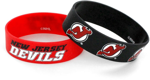 New Jersey Devils 2pk Wide Bracelets