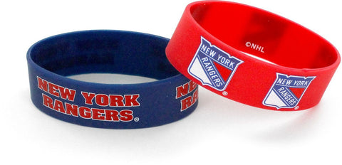 New York Rangers 2pk Wide Bracelets