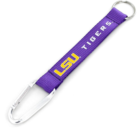 LSU Tigers Carabiner Lanyard Keychain