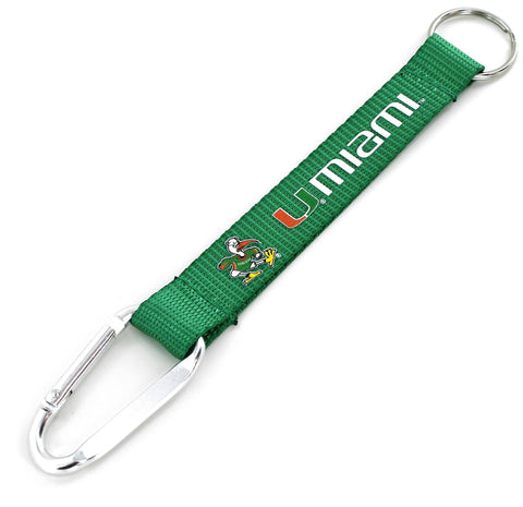 Miami Hurricanes Carabiner Lanyard Keychain