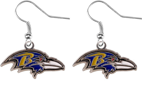 Baltimore Ravens Logo Dangler Earrings