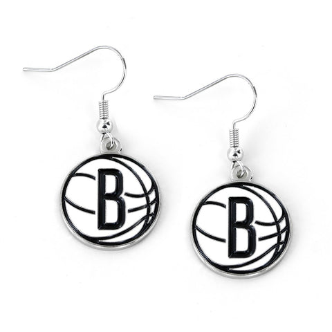 Brooklyn Nets Logo Dangler Earrings