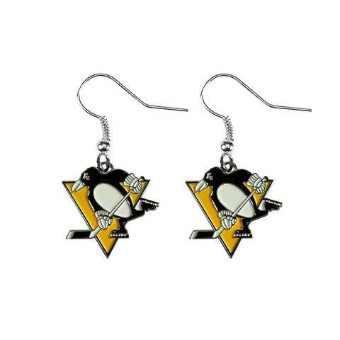 Pittsburgh Penguins Logo Dangler Earrings