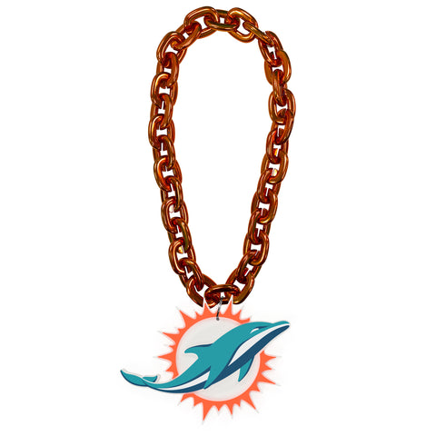 Miami Dolphins Logo FanFave Fan Chain - Orange