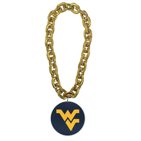West Virginia Mountaineers Logo FanFave Fan Chain - Gold